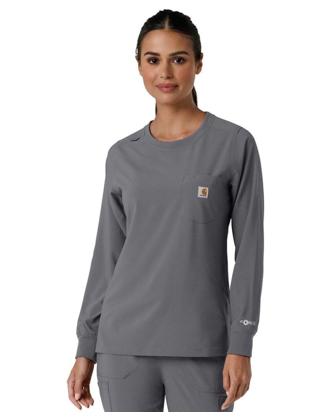 Carthartt long sleeve scrub top gray